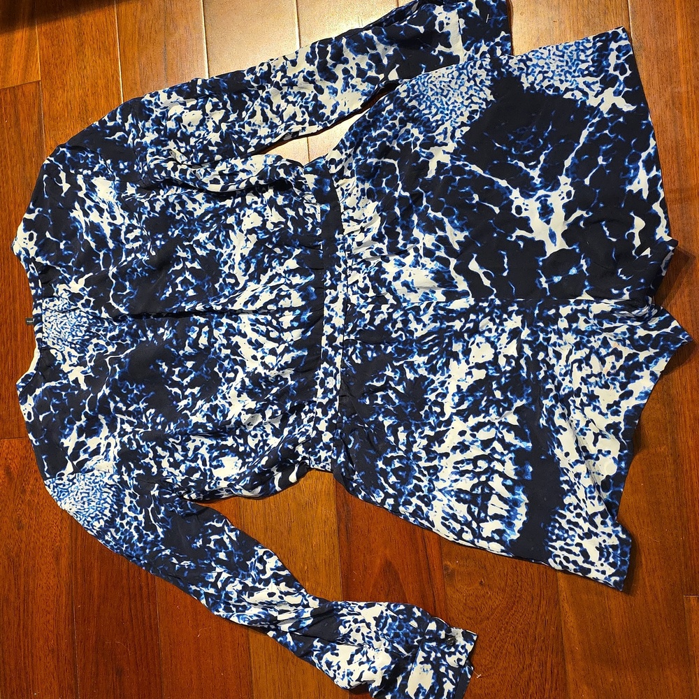 Intermix Silk Abstract Patterned Romper - image 5